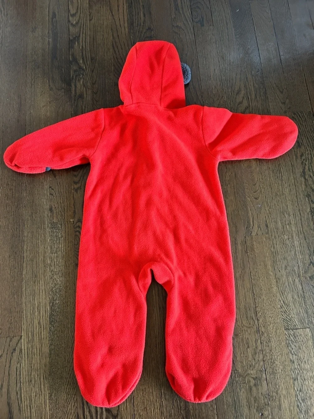 Cuddle Club Red Fleece Hooded One-Piece Romper Hooded Fleece Onesie